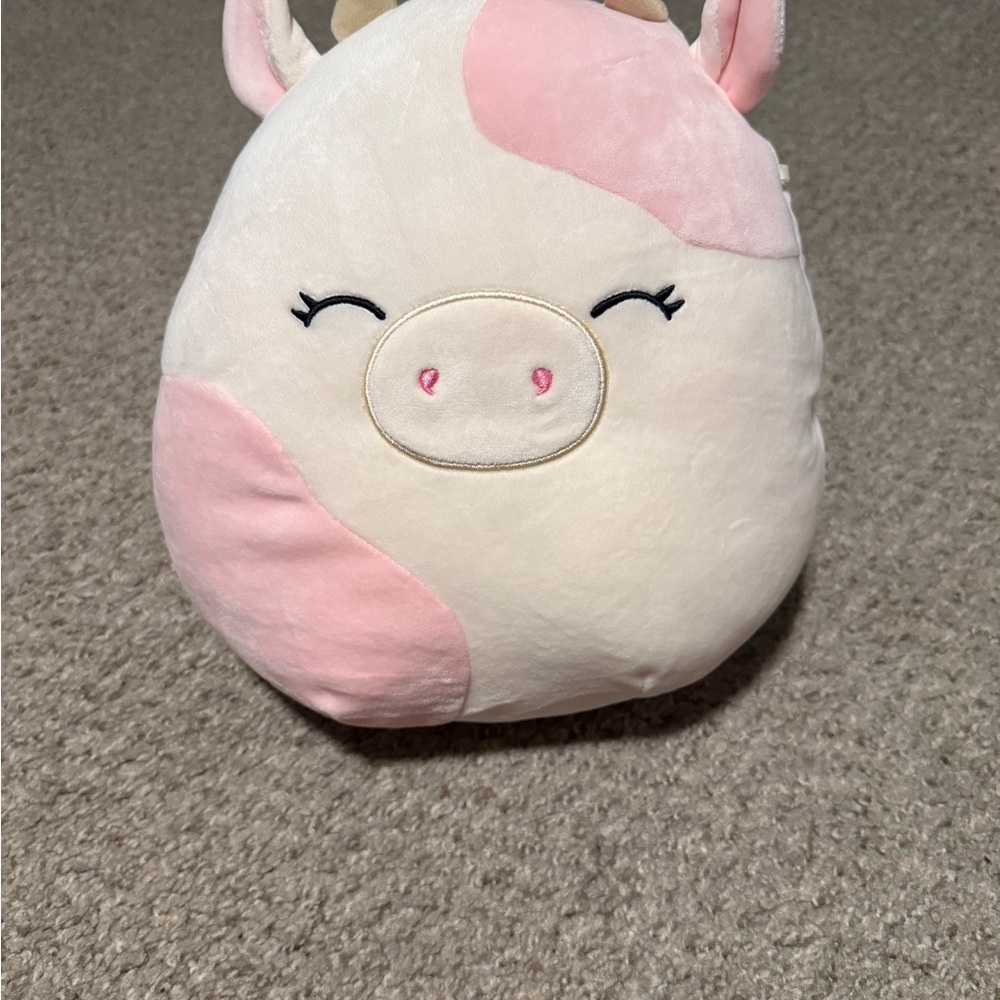 Squishmallows Pink and Cream Stuffed Animal